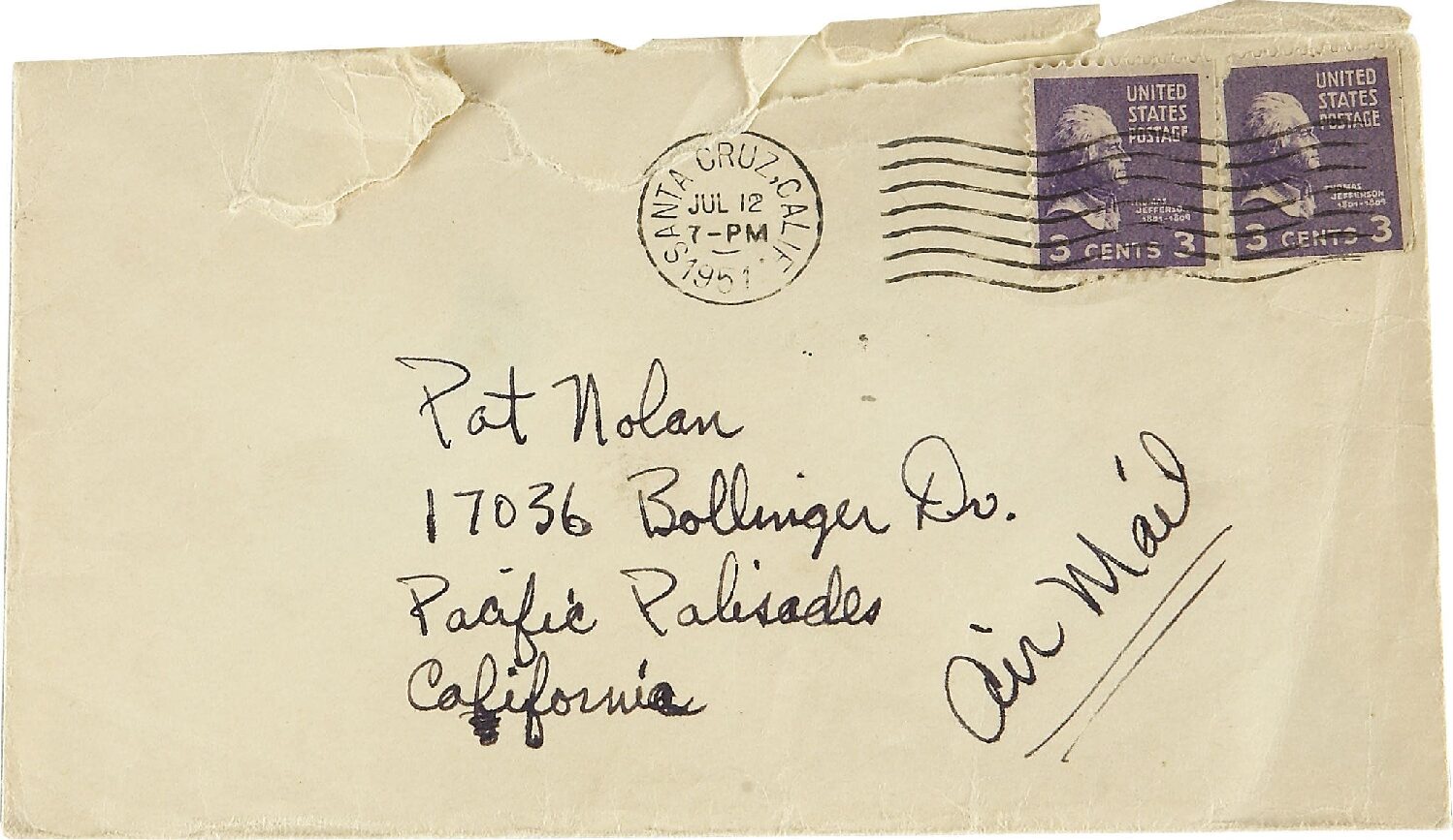 Bobby Driscoll’s Letter to Patricia Nolan – July 12, 1951 | Bobby Driscoll