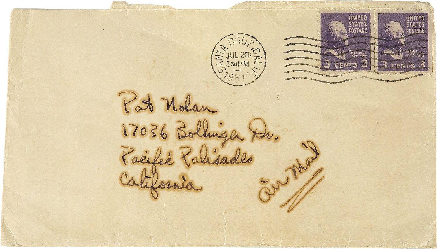 Bobby Driscoll’s Letter to Patricia Nolan – July 18, 1951 | Bobby Driscoll